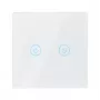 LogiLink WiFi Smart EU Lichtschalter, 2-fach, Tuya-kompatibel, Weiß