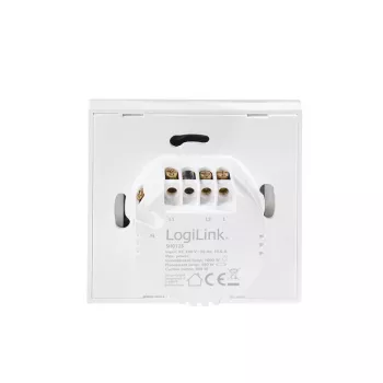 LogiLink WiFi Smart EU Lichtschalter, 2-fach, Tuya-kompatibel, Weiß