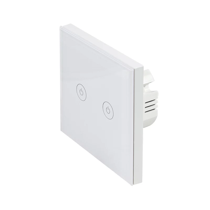 LogiLink WiFi Smart EU Lichtschalter, 2-fach, Tuya-kompatibel, Weiß