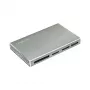 LogiLink USB 3.2 Gen1 5-in-1 Kartenleser, Metallgehäuse, Silber