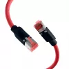 EFB Elektronik K8048PUI30 RJ45 Industrie-Patchkabel Cat.6A S/FTP PUR, Draka UC900 TM21, öl- und UV-beständiger Mantel, 4x2 x AWG26/7, 30 m, rot