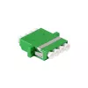 LogiLink LC Quad Glasfaser-Adapter-Set, 12 Stück, Grün, mit Flansch, SC Duplex Breakout