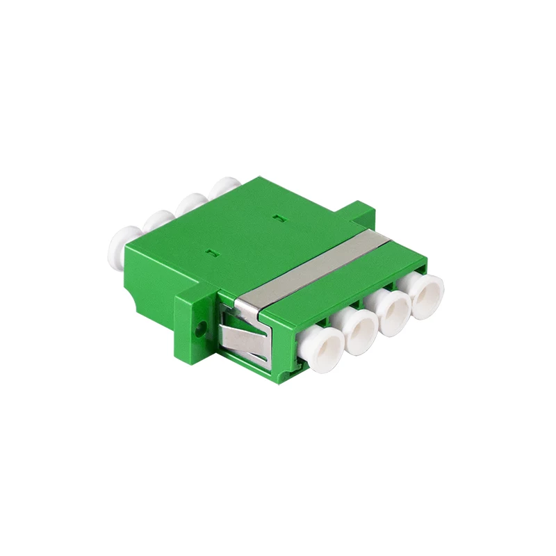 LogiLink LC Quad Glasfaser-Adapter-Set, 12 Stück, Grün, mit Flansch, SC Duplex Breakout