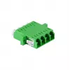 LogiLink LC Quad Glasfaser-Adapter-Set, 12 Stück, Grün, mit Flansch, SC Duplex Breakout