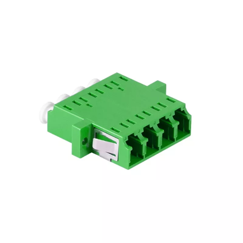 LogiLink LC Quad Glasfaser-Adapter-Set, 12 Stück, Grün, mit Flansch, SC Duplex Breakout