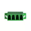 LogiLink LC Quad Glasfaser-Adapter-Set, 12 Stück, Grün, mit Flansch, SC Duplex Breakout