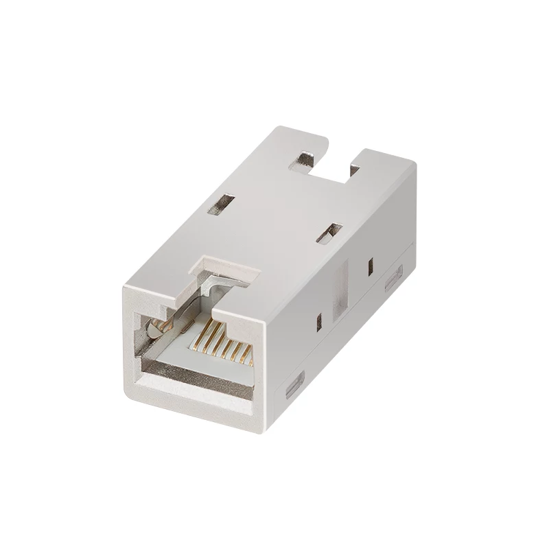 LogiLink Cat.6A geschirmter RJ45 Inline-Kuppler, Metallgehäuse, Industriequalität