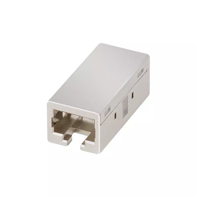 LogiLink Cat.6A geschirmter RJ45 Inline-Kuppler, Metallgehäuse, Industriequalität
