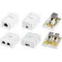 LogiLink Cat.6A geschirmte Aufputzdose, 1x RJ45, Weiß RAL 9003, 10G, werkzeuglos, PoE++