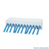 LogiLink NK4093 Desktop-Patchpanel Cat.6A, 12 Ports, Hellgrau (RAL 7035), geschirmt, schraubenloser Stahl