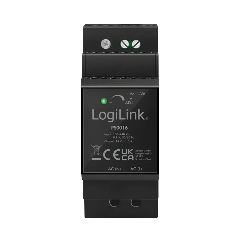 LogiLink PS0016 DIN-Hutschienen-Netzteil, 36 W 24 V
