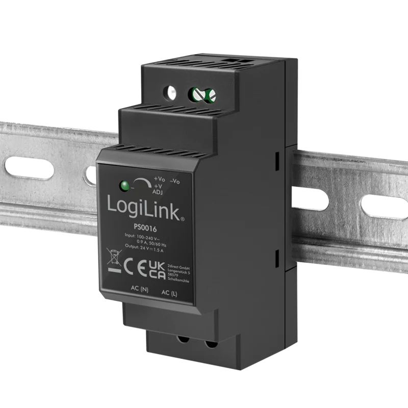 LogiLink PS0016 DIN-Hutschienen-Netzteil, 36 W 24 V
