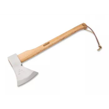 Boker Plus Appalachian Axe Large 09BO255 Campaxt, 1055 Kohlenstoffstahl, Hickory-Griff, Lederscheide