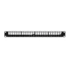 LogiLink Modular 24-Port Cat.6A Keystone Patch Panel, 19 Zoll/1U, Schwarz, EconLine
