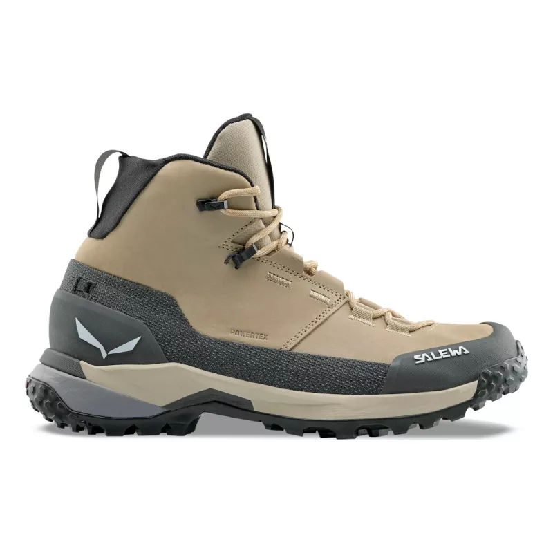 Salewa Puez Leather Mid PTX Damen Trekking Schuhe Quicksand/Onyx Größe 36.5