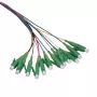 LogiLink Fiber Pigtail Set 12 x LC/APC OS2 (G657.A1), 2m, farbig, grüner Stecker
