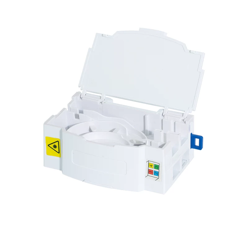 LogiLink FTTH-Abschlussbox für Hutschienenmontage, 4 Ports, Weiß