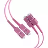 EFB Elektronik O0318.1-1.2 SC Duplex OM4 Multimode Glasfaser-Patchkabel, 1m, Violett, LSZH