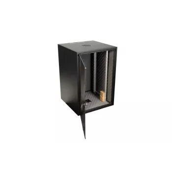 EFB OFF-1868TS.V1RW-AK 18U 19 inch Stand-Server-Schrank, 800 kg statische Last, Tür aus Sicherheitsglas, Schwarz RAL 9005