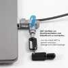 LogiLink NBS015 Universelles Schlüsselschloss für Notebooks, Ultrabooks, MacBook Pro und Tablets – Verzinktes Stahlkabel, 2 m, Schwarz/Silber