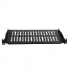 EFB Elektronik 19 inch 1U festes Rack-Regal, 350 mm tief, 10 kg Belastung, schwarz RAL 9005