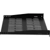 EFB Elektronik 19 inch 1U festes Rack-Regal, 350 mm tief, 10 kg Belastung, schwarz RAL 9005