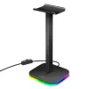LogiLink Kopfhörerständer mit RGB-Licht, Schwarz