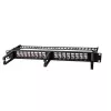 LOGILINK Modular 16-Port Cat.6A Keystone Patchpanel, 19/1U, mit 3 Kabelringen, Schwarz
