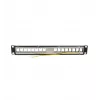 LOGILINK Modular 16-Port Cat.6A Keystone Patchpanel, 19/1U, mit 3 Kabelringen, Schwarz