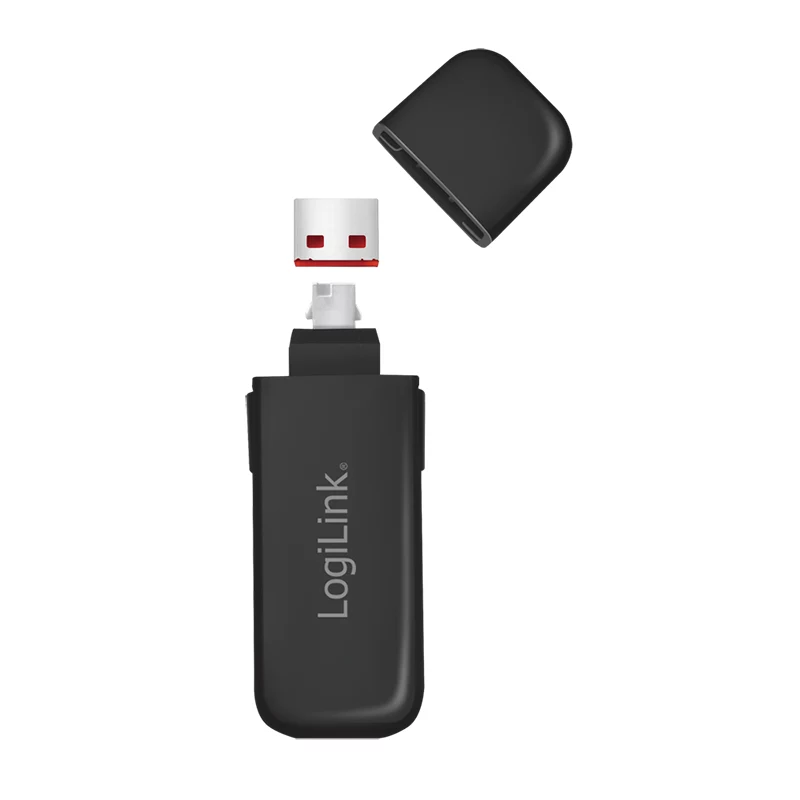 LogiLink AU0054 USB-A Port Blocker mit 1 Schlüssel und 4 Schlössern, Reiseversion, Schwarz