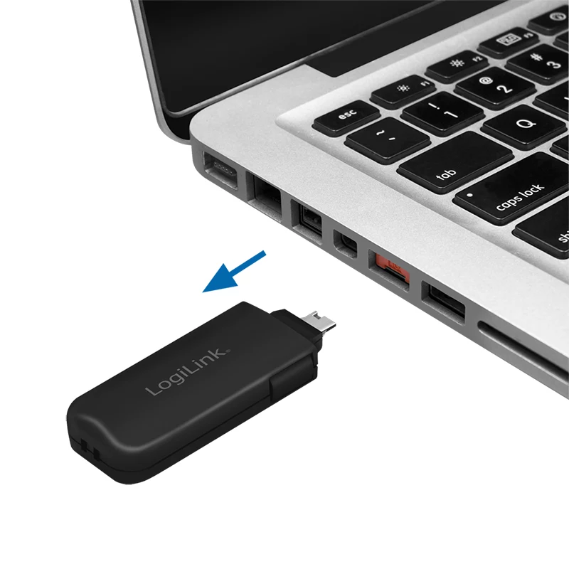 LogiLink AU0054 USB-A Port Blocker mit 1 Schlüssel und 4 Schlössern, Reiseversion, Schwarz