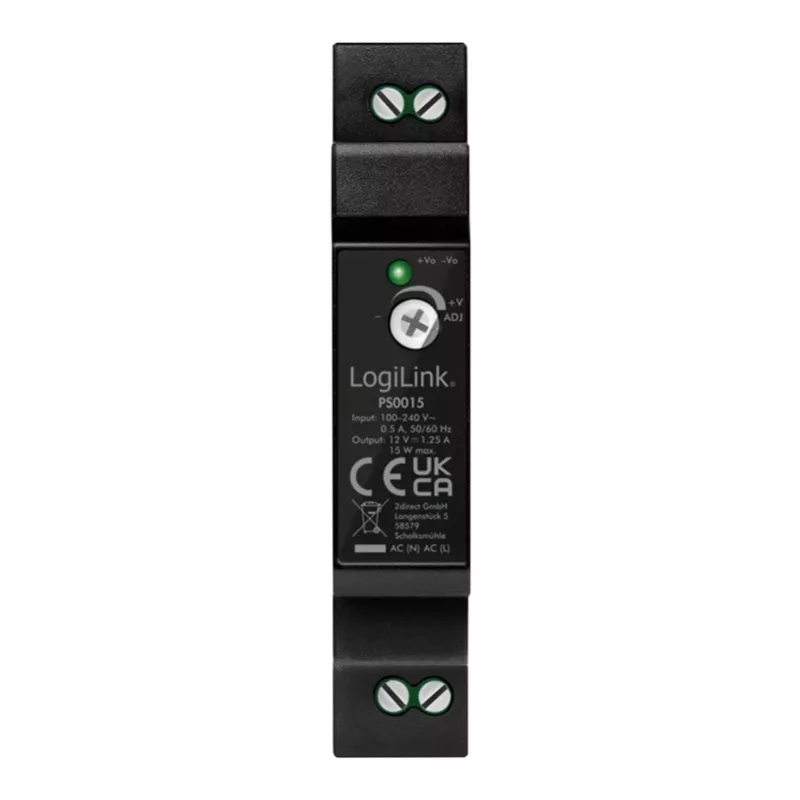 LOGILINK DIN-Schienen-Netzteil 15 W / 12 V