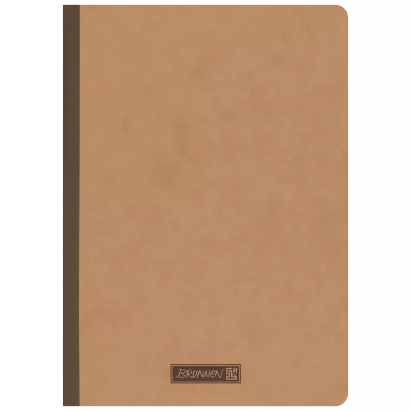 Brunnen FACT!plus A5 kariertes Notizbuch 96 Blatt Braun