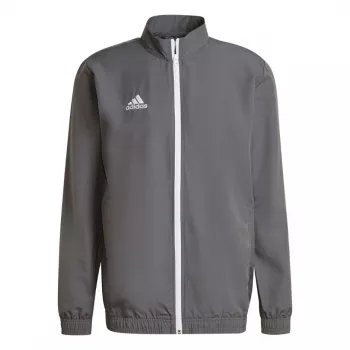 adidas Entrada 22 Präsentationsjacke Herren Grau Reißverschluss Recyceltes Polyester Fußball Training
