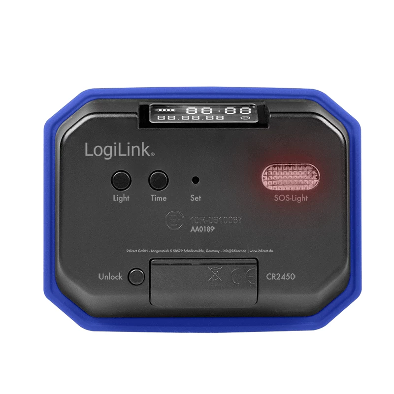 LogiLink Elektronische Parkscheibe, KBA-zertifiziert, Blau