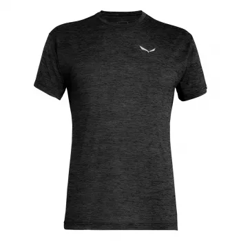 Salewa Puez Melange Dry Kurzarm-T-Shirt Herren Black Out Melange Größe M