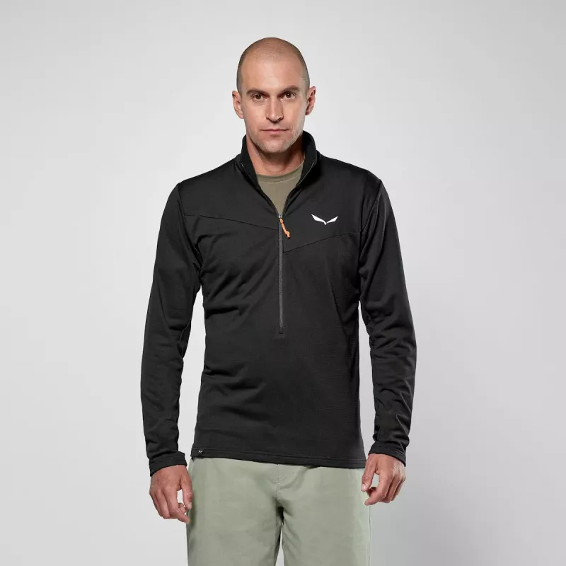 Salewa Puez Cammino Polarlite Half-Zip Fleecejacke Herren - Black Out, Größe M