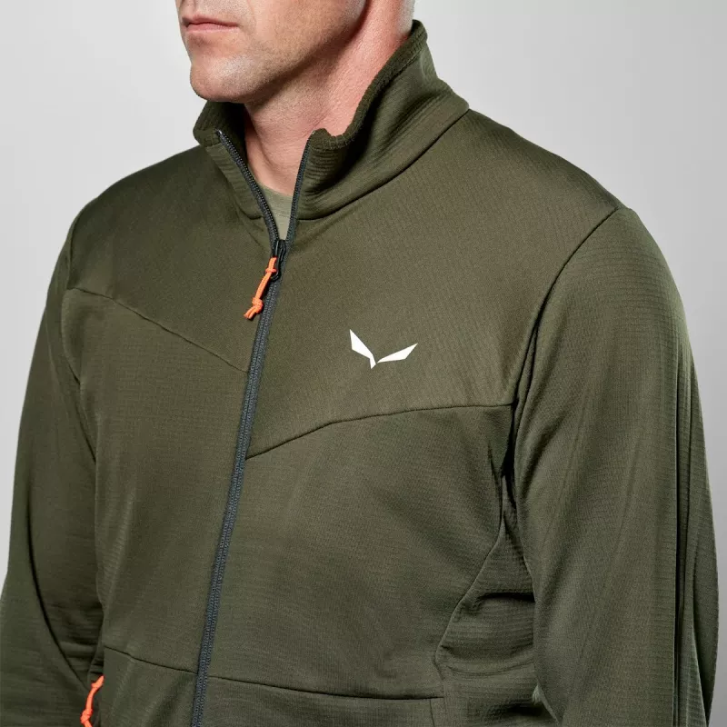Salewa Herren Puez Cammino Full-Zip Fleece Hoodie, Dunkeloliv, Größe XL