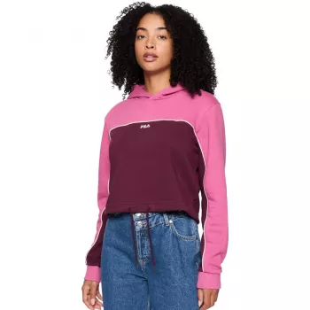 Fila Laagna Damen Sweatshirt FAW0907 43200, Rosa/Bordeaux, L