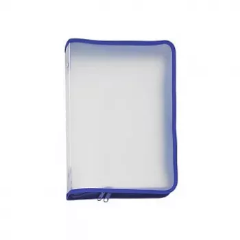 FolderSys A4 transparenter PVC-Reißverschluss-Dokumentenbeutel mit verstärkten Schweißnähten, spritzwassergeschützt, von oben zu öffnen, wiederverwendbar
