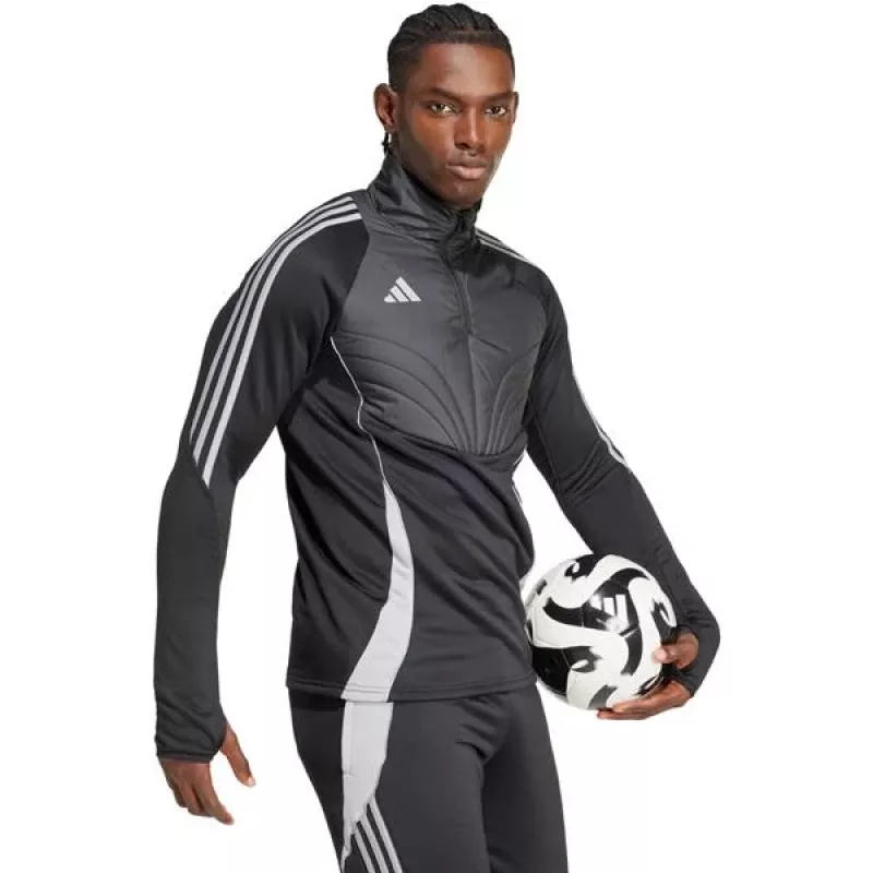 adidas Herren Tiro 24 Winterized Sweatshirt Grau/Schwarz Größe L