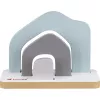 TONIES Mini Standregal - Haus 11003995 (rosa) - Pinkes Hausförmiges MDF-Standregal mit 2 Regalböden, 3 Fächern, für Kinderzimmer, Babyzimmer, EN 71 zertifiziert