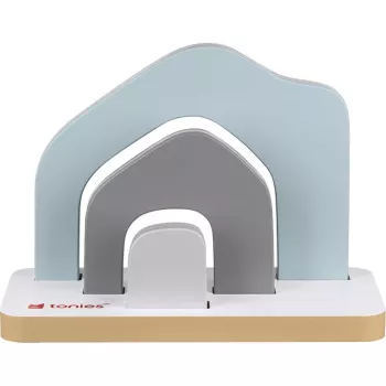 TONIES Mini Standregal - Haus 11003995 (rosa) - Pinkes Hausförmiges MDF-Standregal mit 2 Regalböden, 3 Fächern, für Kinderzimmer, Babyzimmer, EN 71 zertifiziert