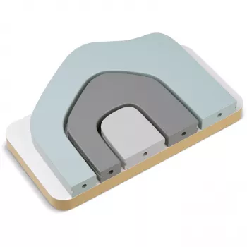 TONIES Mini Standregal - Haus 11003995 (rosa) - Pinkes Hausförmiges MDF-Standregal mit 2 Regalböden, 3 Fächern, für Kinderzimmer, Babyzimmer, EN 71 zertifiziert