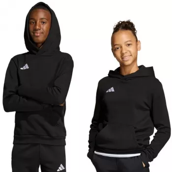 adidas Entrada 26 Hoody Kinder Kapuzenpullover Schwarz 140 cm