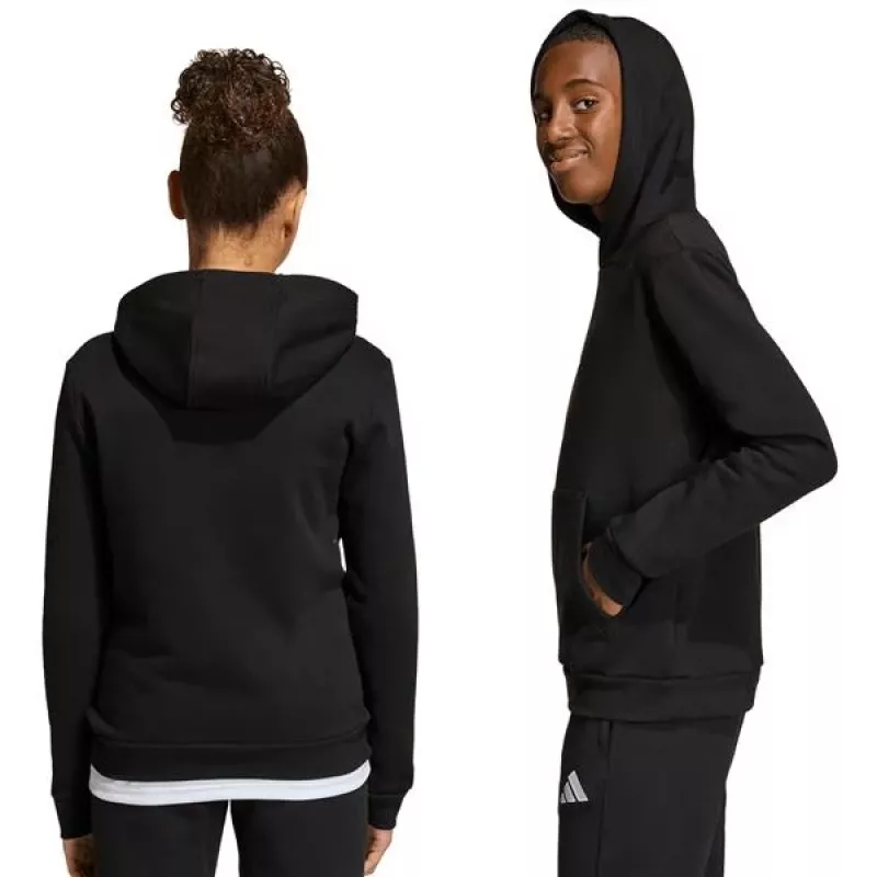 adidas Entrada 26 Hoody Kinder Kapuzenpullover Schwarz 140 cm