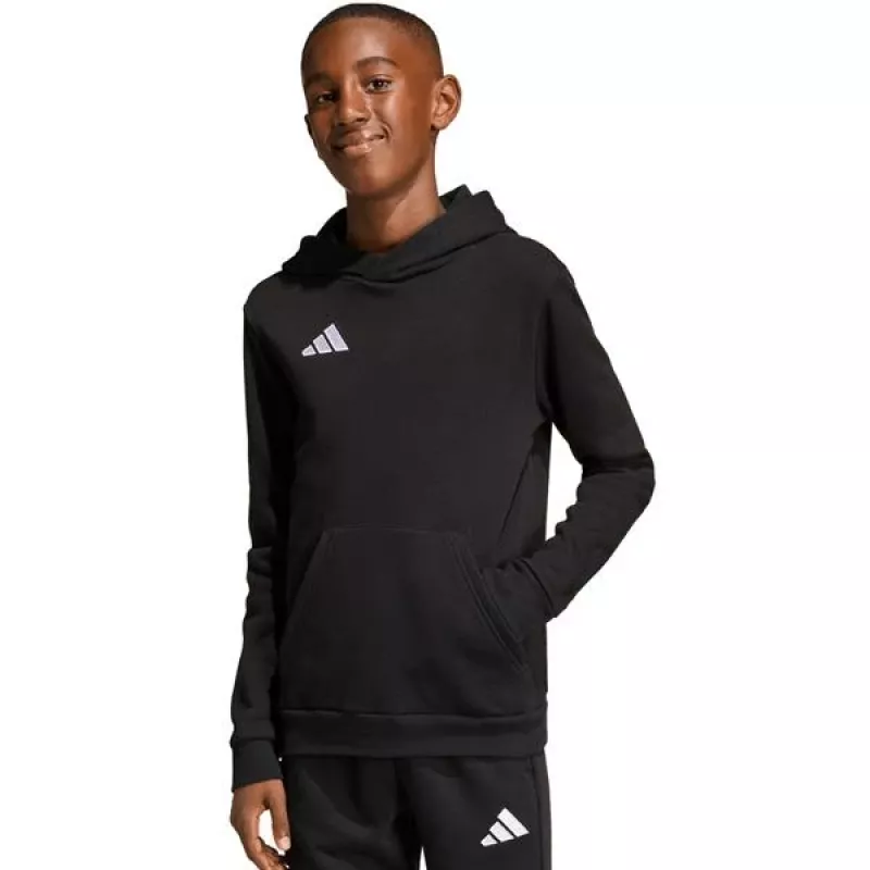 adidas Entrada 26 Hoody Kinder Kapuzenpullover Schwarz 140 cm