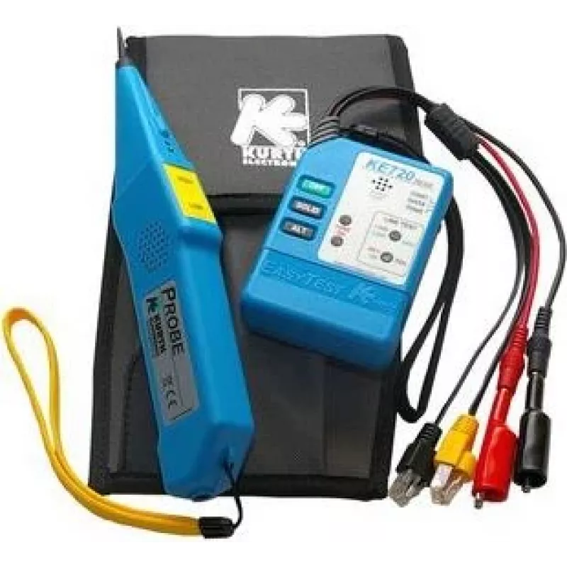 Kurth Electronic KE 701 Netzwerkkabeltester mit Tongenerator, RJ45/RJ11/Coax, 240V-Schutz