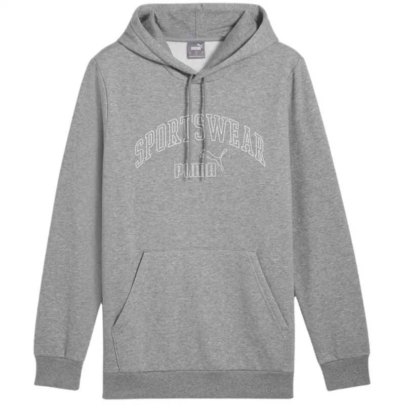 PUMA Essentials+ Logo LAB Gradient Hoodie - Mittelgrau Melange - Herren M