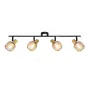 Spot Light Shadow 4XE14 Schwarz/Gold - 4-flammiger verstellbarer Decken-/Wandstrahler